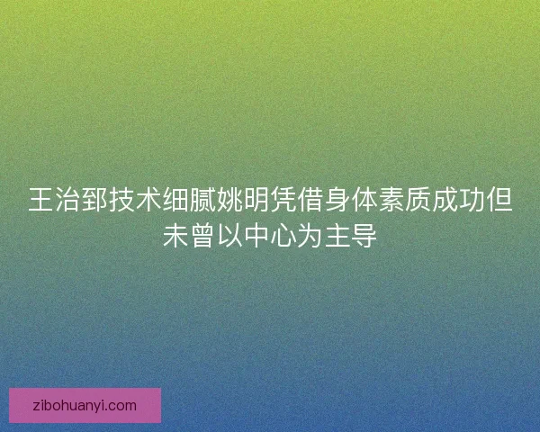 王治郅技术细腻姚明凭借身体素质成功但未曾以中心为主导