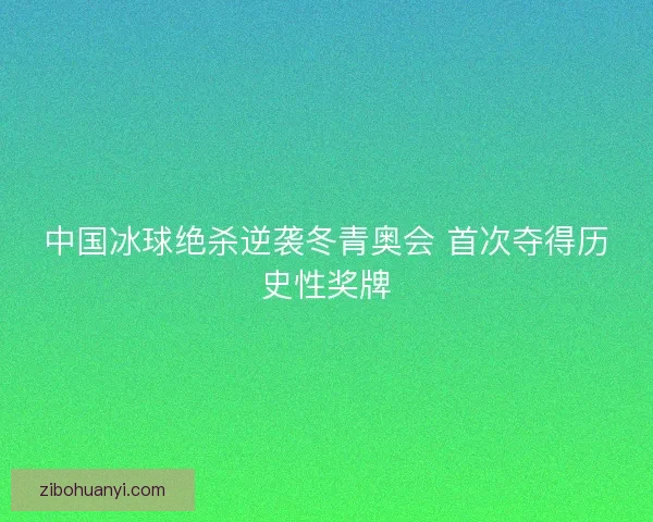 中国冰球绝杀逆袭冬青奥会 首次夺得历史性奖牌 中国冰球绝杀逆袭冬青奥会 首次夺得历史性奖牌